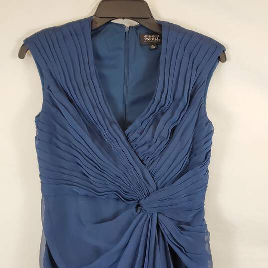 Adrianna Papell Women's Blue Sleeveless Dress SZ S image number 2