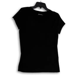 Womens Black Short Sleeve Round Neck Pullover T-Shirt Size Small alternative image