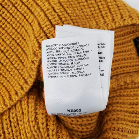 Super Dry Cora Ribbed Yellow V-Neck Jumper Knit Sweater Size 4 US image number 4