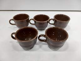 Set of 5 Fiesta Chocolate Brown Tea Cups