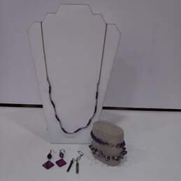 5 pc Dark Purple Jewelry Collection