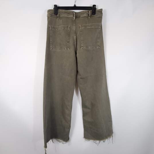 Zara Women Gray High Waisted Straight Jeans Sz 10 image number 3