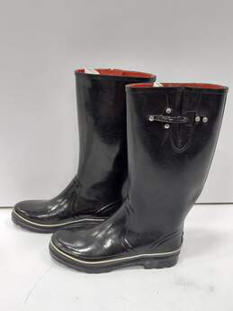 Kate Spade Black Rubber Boots Size 9