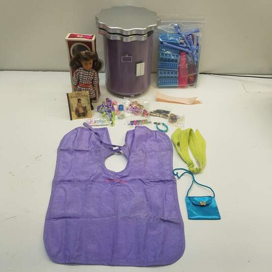 American Girl Doll Hair Styling Salon Caddy w/ Accessories & Mini Doll image number 2
