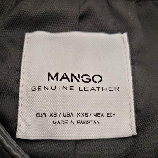 Mango Women Black Leather Jacket XXS image number 3