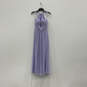Womens Purple Spaghetti Strap Sleeveless Back Zip Long Maxi Dress Size 6 image number 1