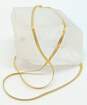 14K Yellow Gold Herringbone Chain Necklace 3.3g image number 2