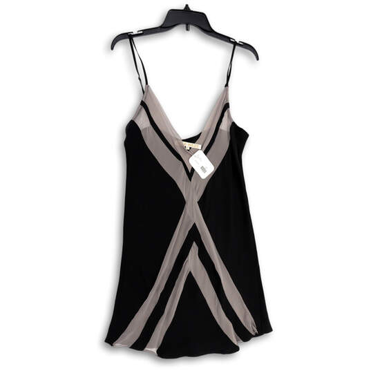 NWT Womens Black Spaghetti Strap Sleeveless Sleepwear Mini Dress Size Large image number 4