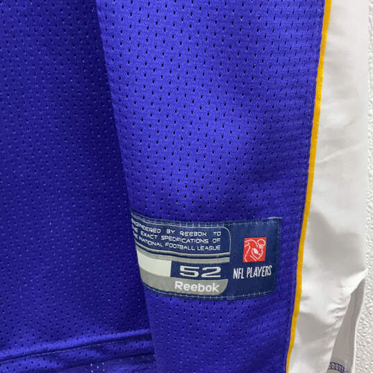 Mens Purple NFL Minnesota Vikings Brett Favre #4 Football Jersey Size 52 image number 4