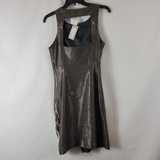 Karen Zambos Women's Olive Metallic Vintage Dress SZ P NWT image number 4