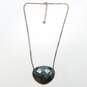 Silpada Sterling Silver Faceted Hematite Pendant 19 1/2 Box Chain Necklace 40.4g image number 5