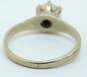 Vintage 10K White Gold Pearl Ring- For Repair 2.0g image number 4