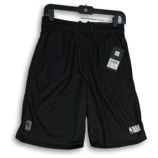NWT NBA Mens Black Elastic Waist Basketball Athletic Shorts Size Medium image number 1