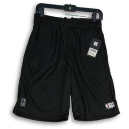NWT NBA Mens Black Elastic Waist Basketball Athletic Shorts Size Medium