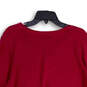 NWT Womens Pink Tight-Knit V-Neck Long Sleeve Pullover Sweater Size 2X image number 4