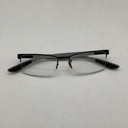 Womens RB842 Silver Clear Rectangular Half-Rim Reading Eyeglasses With Case alternative image