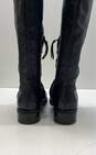 Sam Edelman Prina Black Leather Studded Tall Knee Zip Riding Boots Size 9 B image number 4