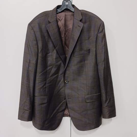 Men's Michael Kors Brown/Purple Suitcoat Size Medium image number 1