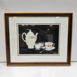 Framed And Signed Print of Morning Tea- By Connie E Schlepp
