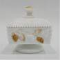 VTG Westmoreland Paneled Gold Grape Beaded Milk Glass Footed Candy Honey Dish image number 4