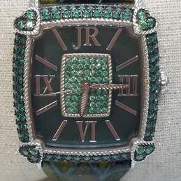 Judith Ripka 31mm Case Green Stone Bezel and Dial Unisex Designer Quartz Watch alternative image