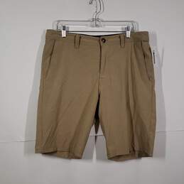 Mens Regular Fit Flat Front Belt Loops Slash Pockets Chino Pants Size 34