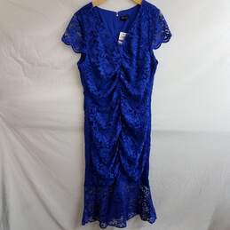 Thalia Sodi Laced Rouched Mermaid Dress - Royal Blue Size XXl