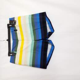 New York & Co Women Striped Multicolor Shorts Sz 12 NWT
