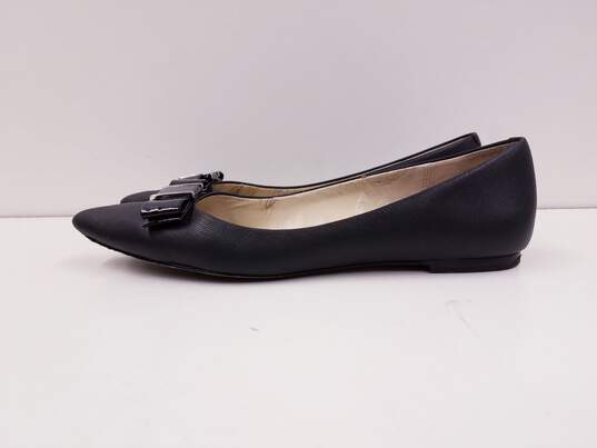 Coach Warwick Bow Pointed Toe Flats Black 6 image number 4