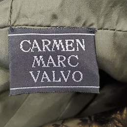 Carmen Marc Valvo Green Midi Dress Sz 8