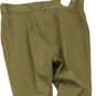 Womens Beige Flat Front Straight Leg Slash Pocket Khakis Pants Size 10P image number 4