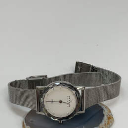 Designer Skagen 139SSS Silver-Tone Mesh Strap Round Dial Analog Wristwatch