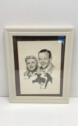 Framed Sketch Print of Fred Astaire & Ginger Rogers by B. Morgen