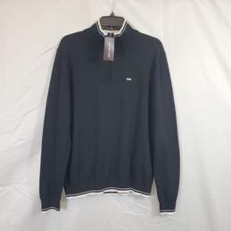 Michael Kors Men Black Quarter Zip Sweater NWT sz L