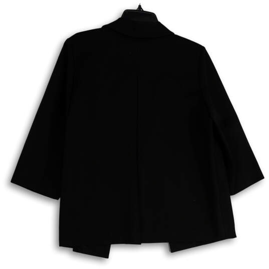 NWT Womens Black 3/4 Sleeve Heritage Fit Open Front Blazer Size Medium image number 2