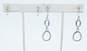 925 Sterling Silver Drop Earrings Pendant Necklace & Bracelet 20.2g image number 4