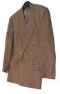 Mens Brown Plaid Long Sleeve Notch Collar Blazer Jacket Size 40/33R image number 2