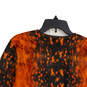 NWT Womens Orange Black Long Sleeve Open Front Cardigan Size XL image number 3