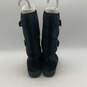 Womens Tinah Black Suede Monogram Lined Buckle Mid-Calf Snow Boots Size 9.5 image number 4