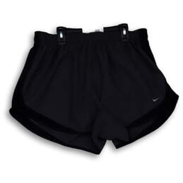 Womens Black Elastic Waist Pull-On Stretch Activewear Athletic Shorts Sz 1X
