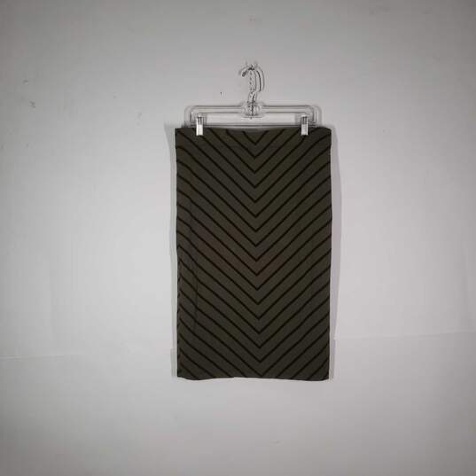 Womens Chevron Regular Fit Flat Front Straight & Pencil Skirt Size Large image number 2