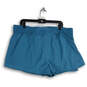 Womens Blue Pleated Elastic Waist Pull-On Athletic Shorts Size XXL image number 2