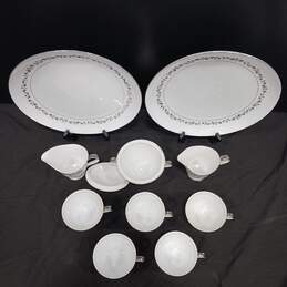 Bundle of 5 Arlen Fine China Tea Cups w/Matching Pair of Creamers and Plates alternative image
