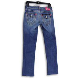 Womens Blue Denim Medium Wash 5-Pocket Design Straight Leg Jeans Size 27 alternative image