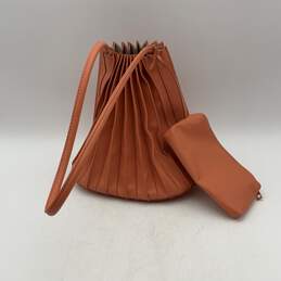 New Day And Optimum Womens Peach Ruffle Handbag w/ Brown Sunglasses In Box alternative image