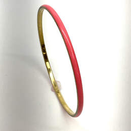 Designer J. Crew Gold-Tone Pink Round Shaped Enamel Bangle Bracelet alternative image