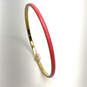 Designer J. Crew Gold-Tone Pink Round Shaped Enamel Bangle Bracelet image number 2
