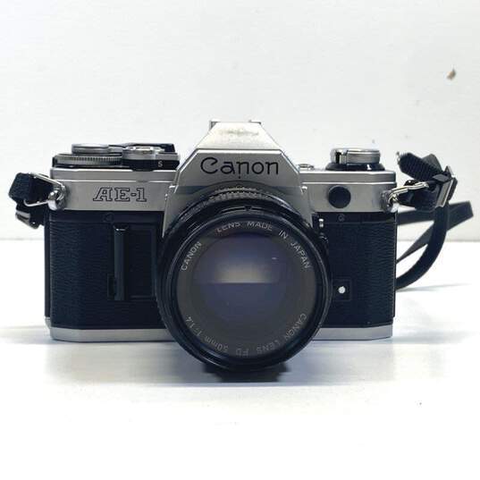 Canon AE-1 35mm SLR Camera with 2 Lenses image number 2