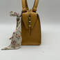 Womens Yellow Leather Double Handle Detachable Strap Shoulder Bag Purse image number 2