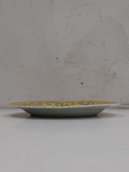 Yellow & Red Asian Porcelain Plate image number 1